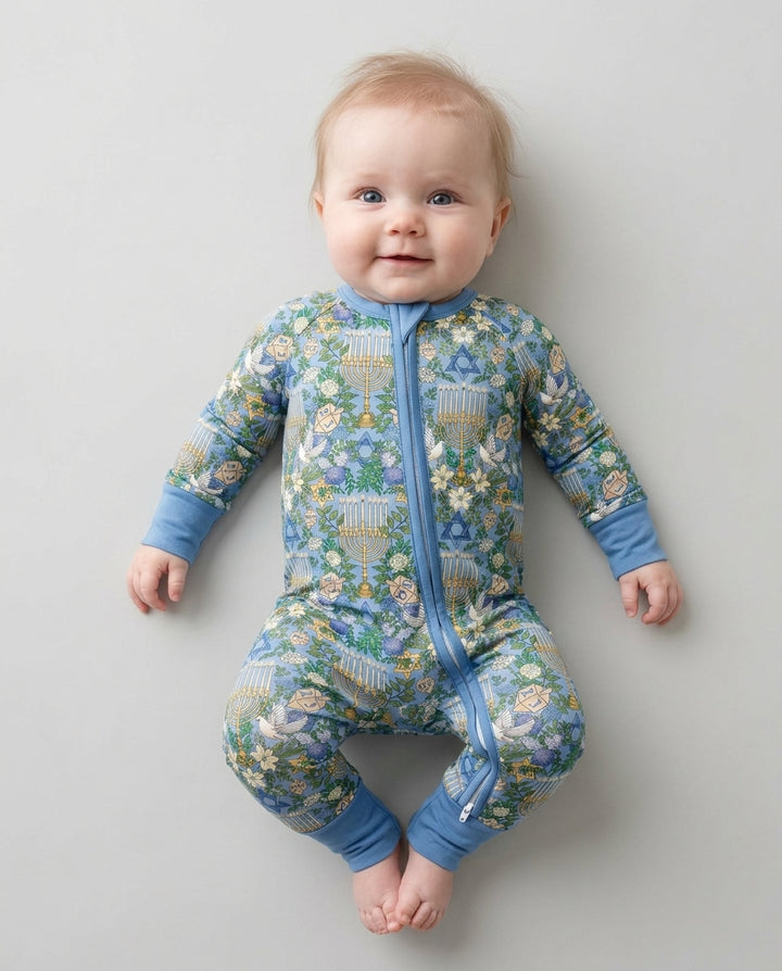 Hanukkah the Festival of Lights Mommy & Me Matching Bamboo Convertible Zippy