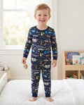 Happy Hanukkah 2026 Bamboo Two Piece Long Sleeve Pajama Set