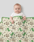 First Father's Day Daddysaurus Bamboo Blanket
