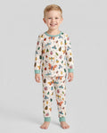 Folk Art Insects Bamboo Two Piece Long Sleeve Pajama Set