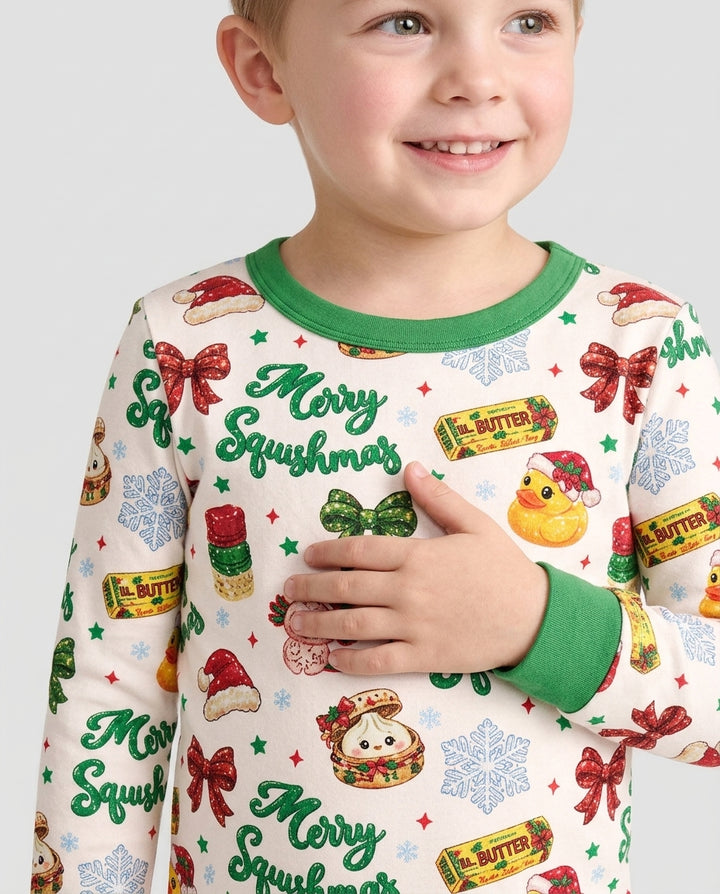 Merry Squishmas Bamboo Two Piece Long Sleeve Pajama Set