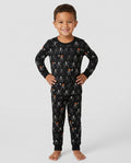 Halloween Dancing Skeleton Bamboo Two Piece Long Sleeve Pajama Set