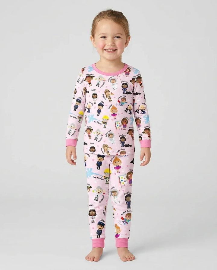 When I Grow Up Bamboo Two Piece Long Sleeve Pajama Set