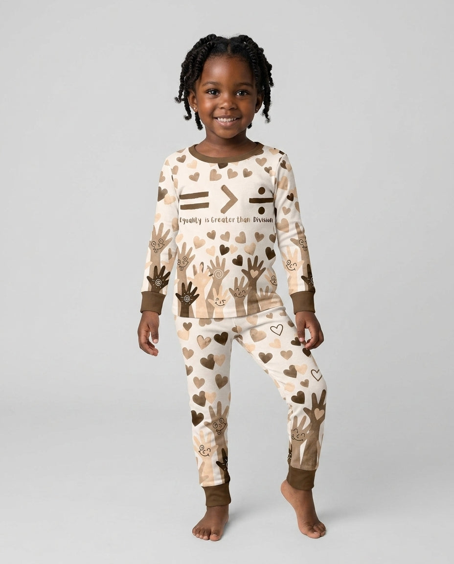 Equality Is Better Than Division Bamboo Two Piece Long Sleeve Pajama Set