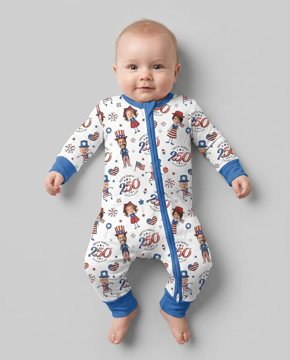 Custom Photo Smith Family Celebration Bamboo Convertible Zippy