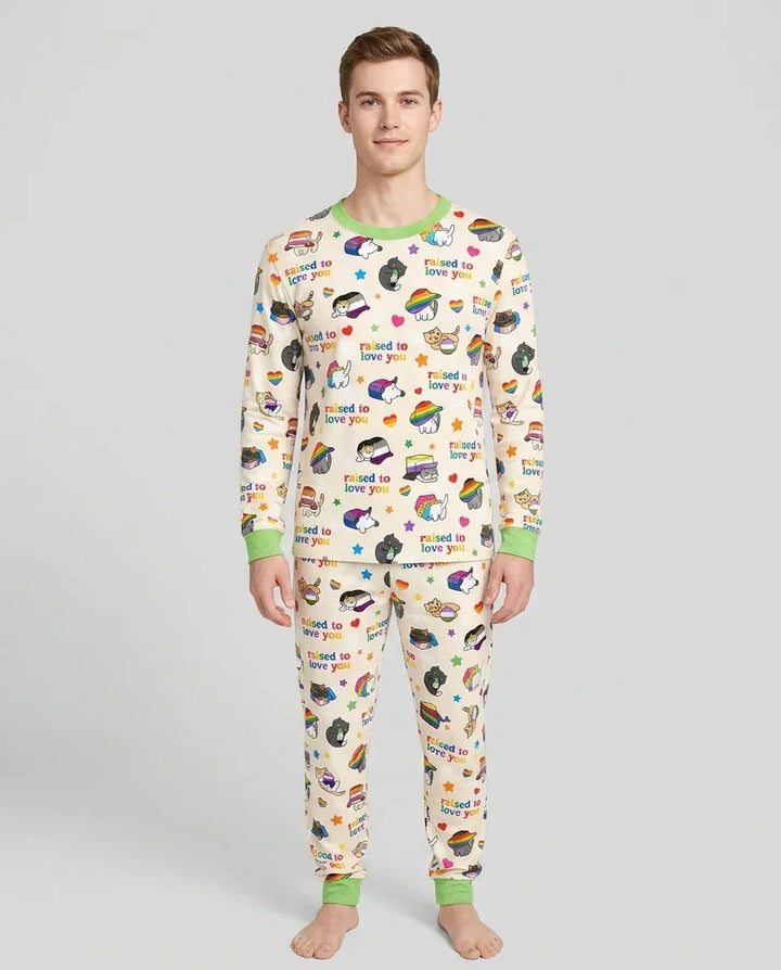 Rainbow Paws Family Matching Bamboo Men's Pajama Set