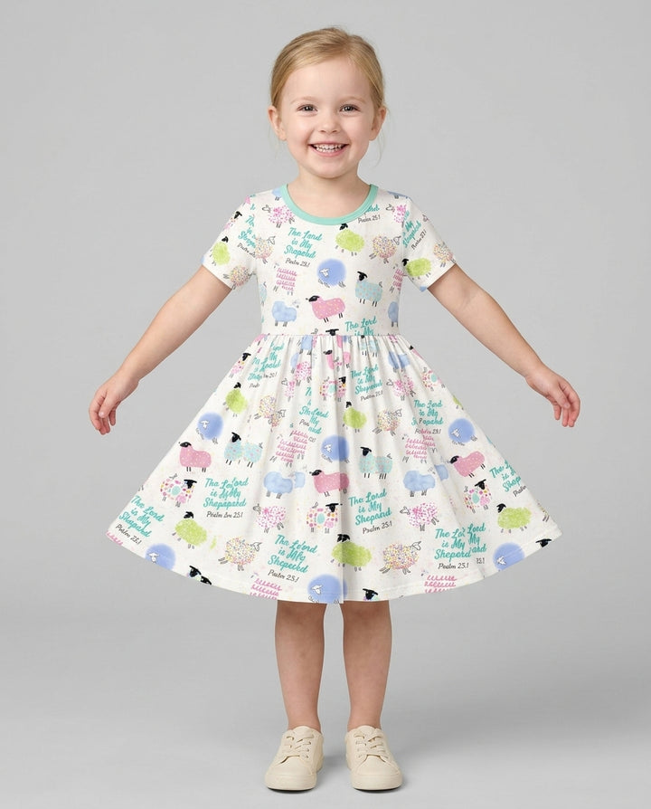 The Lord Is My Shepherd Psalm 23 Bamboo Twirl Dress
