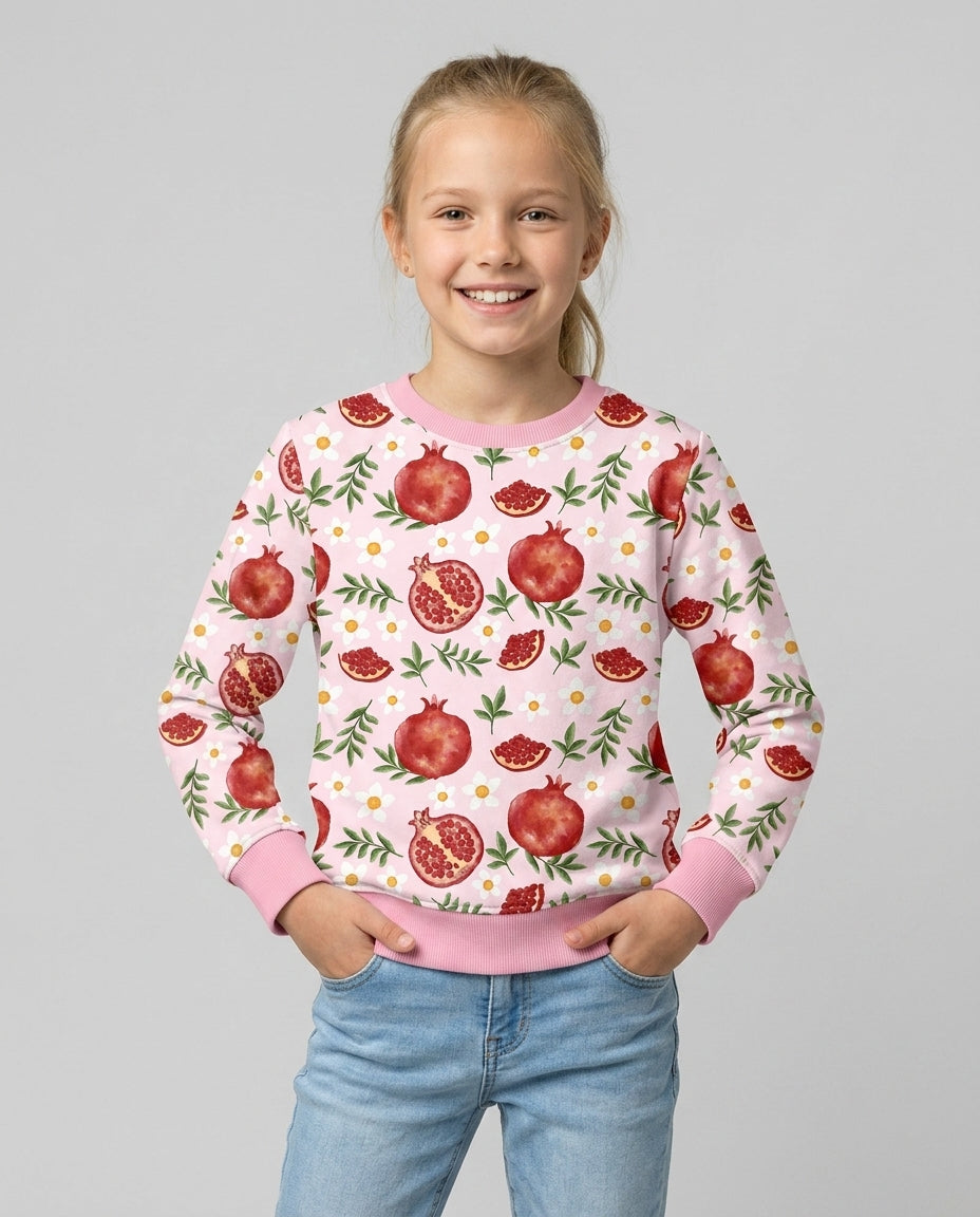 Pomegranate Garden Joy Family Matching Bamboo Crewneck Sweatshirt