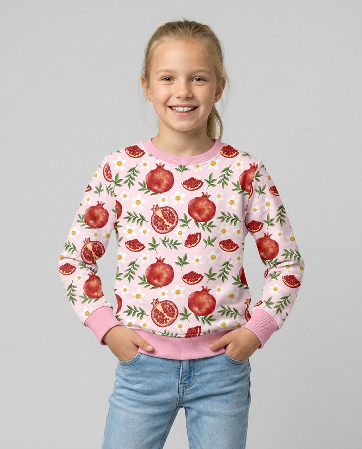 Pomegranate Garden Joy Family Matching Bamboo Crewneck Sweatshirt