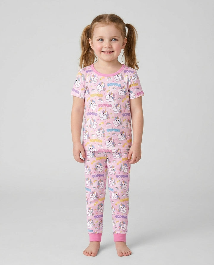 CUSTOM Template Bamboo Two Piece Short Sleeve Pyjamas Set