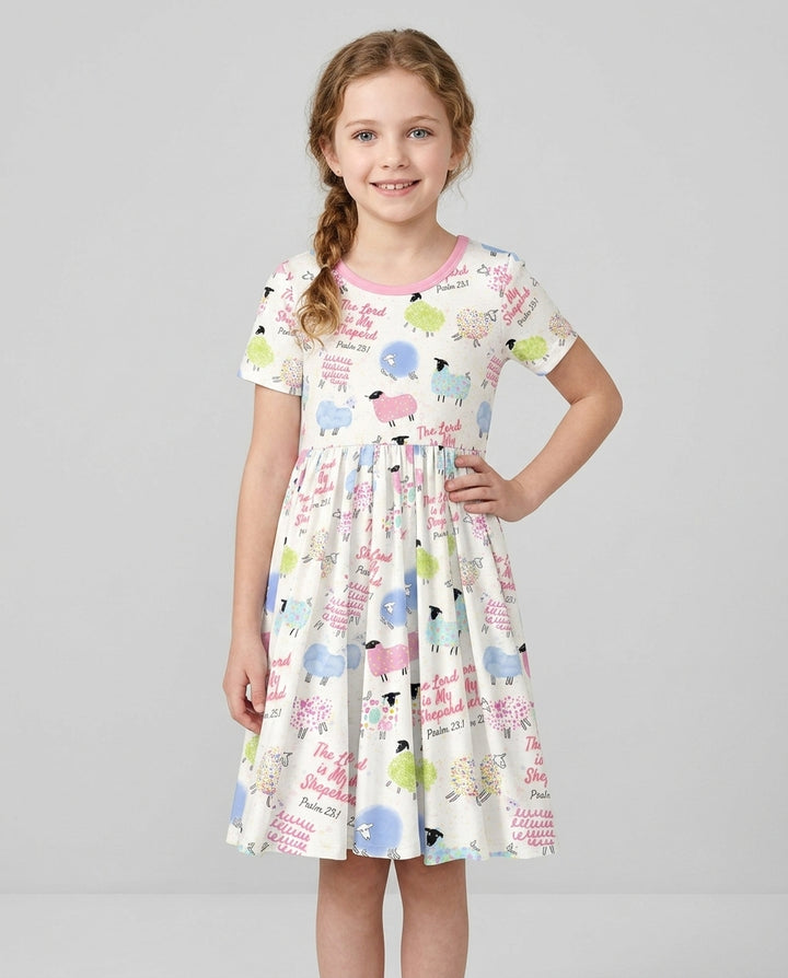 The Lord Is My Shepherd Psalm 23 Bamboo Twirl Dress
