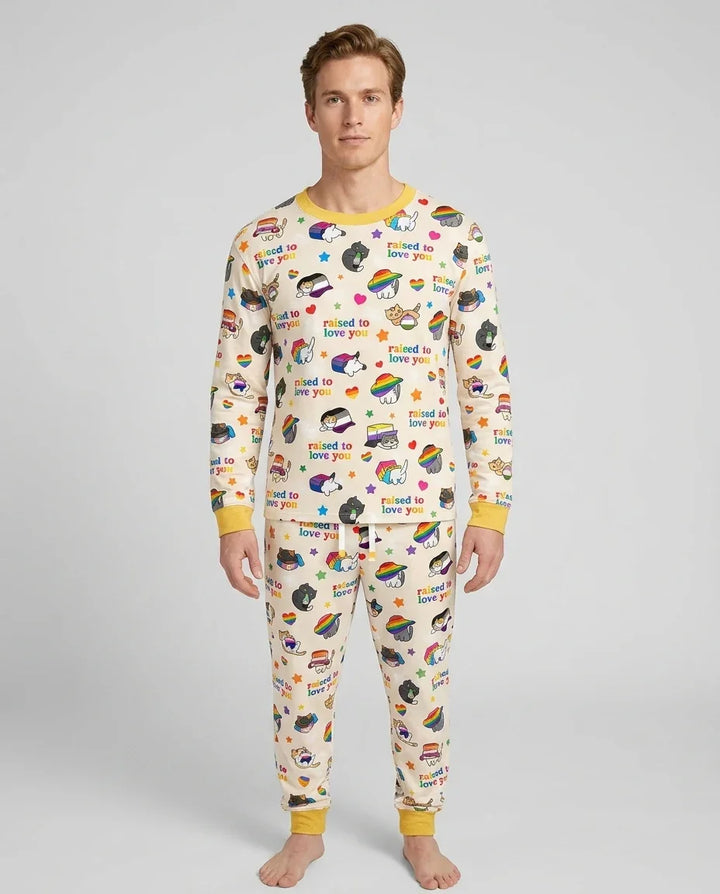 Rainbow Paws Family Matching Bamboo Men's Pajama Set