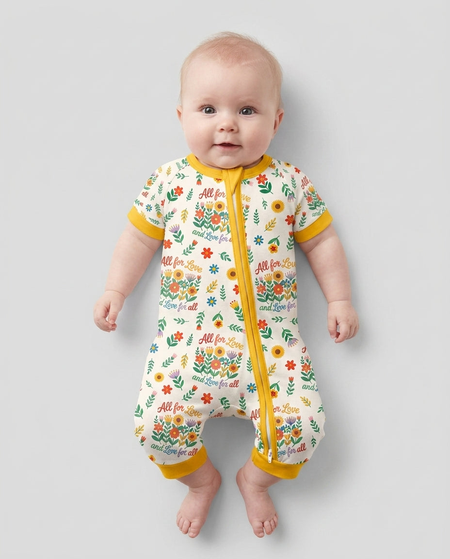 Love For All Family Matching Bamboo Shorty Zippy