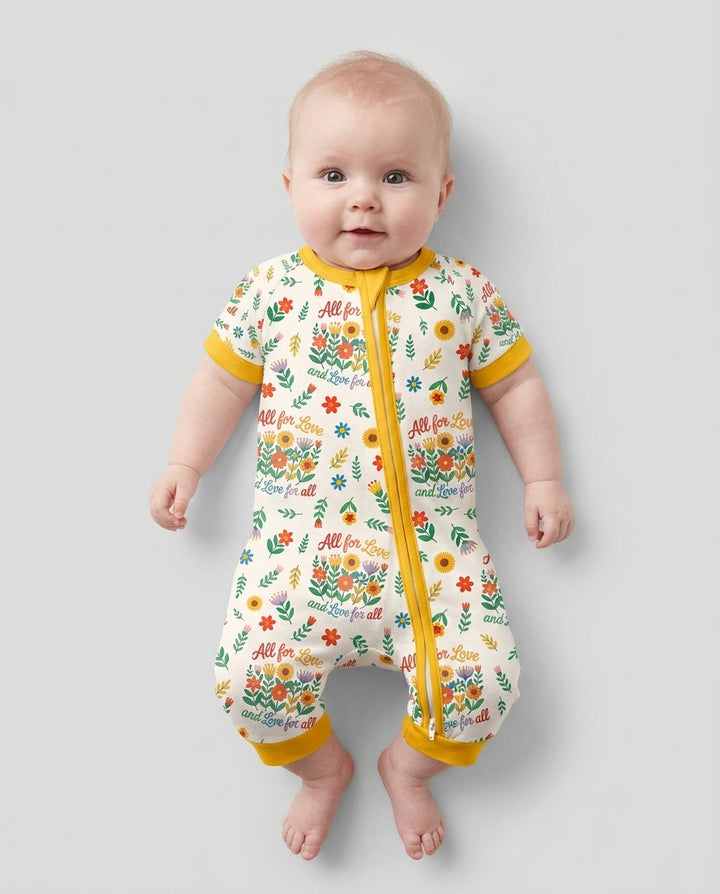 Love For All Family Matching Bamboo Shorty Zippy
