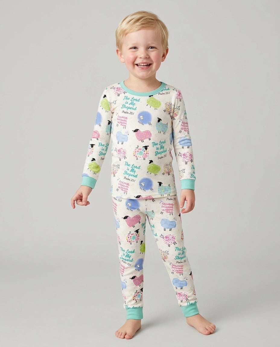 Template Bamboo Two Piece Long Sleeve Pyjamas Set