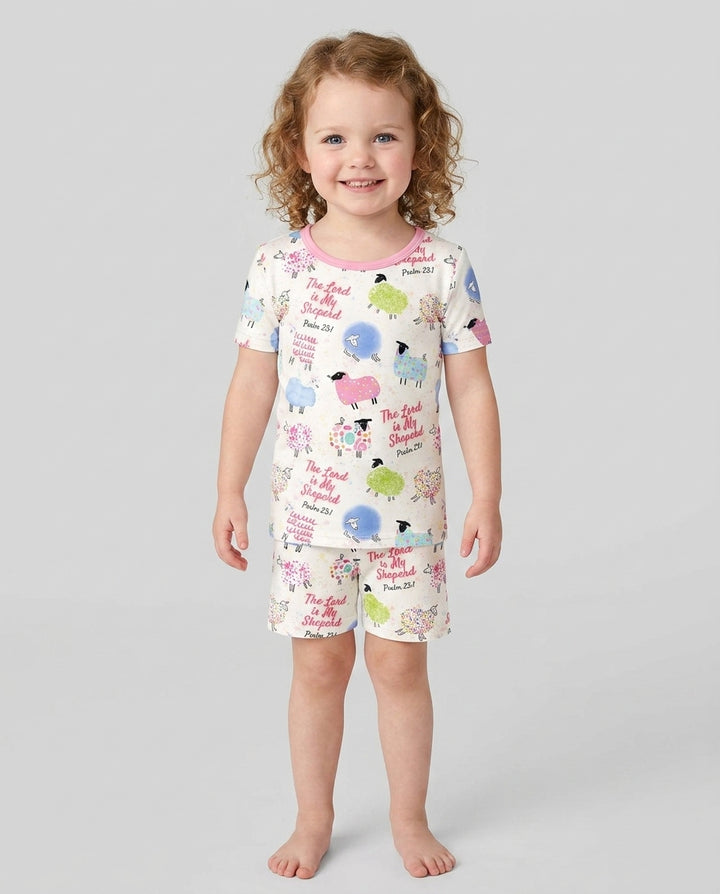 Template Bamboo Two Piece Short Sleeve Shorts Pyjamas Set