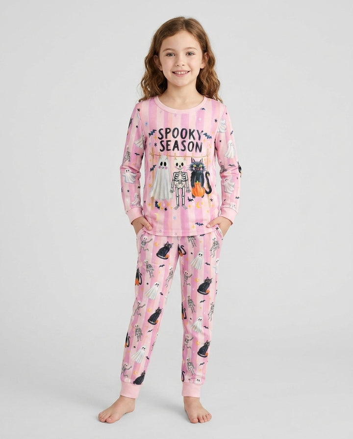 Spooky Season Kids Bamboo Two Piece Long Sleeve Pajama Set