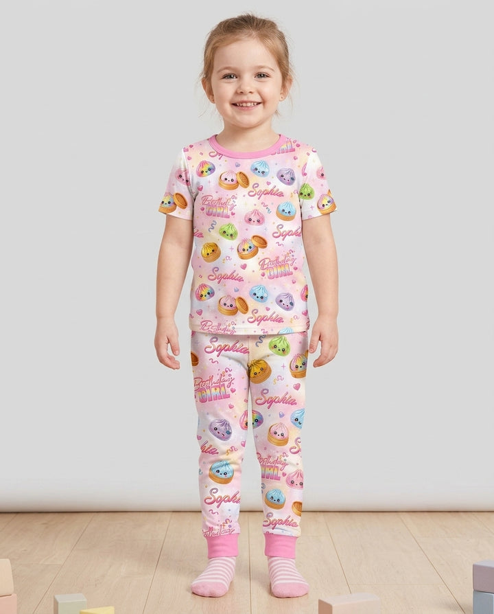 CUSTOM Template Bamboo Two Piece Short Sleeve Pyjamas Set
