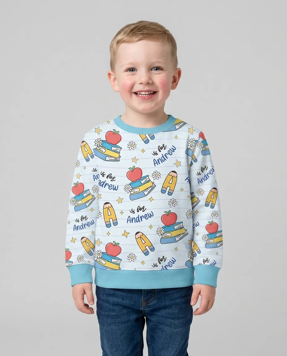 First Day of School Bamboo Crewneck Sweatshirt