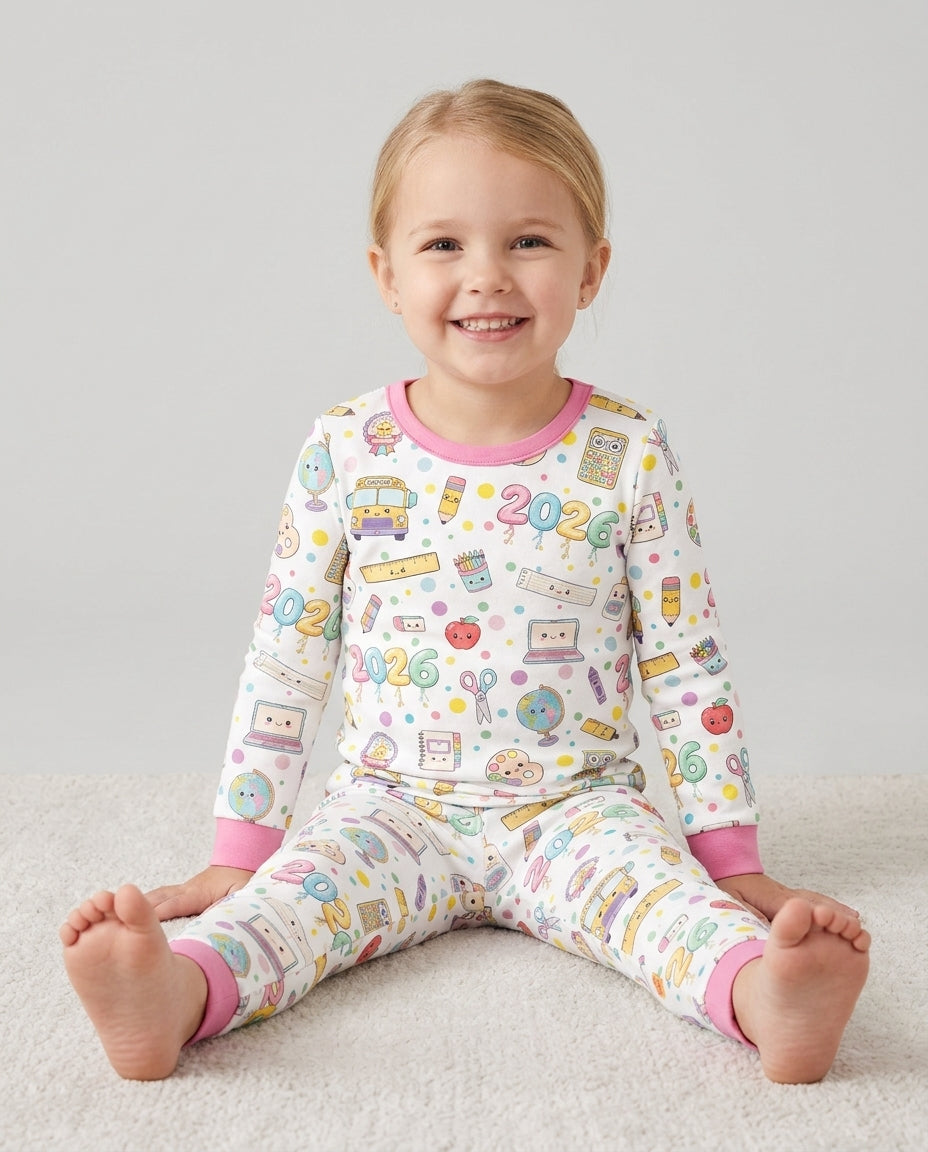 Template Bamboo Two Piece Long Sleeve Pyjamas Set