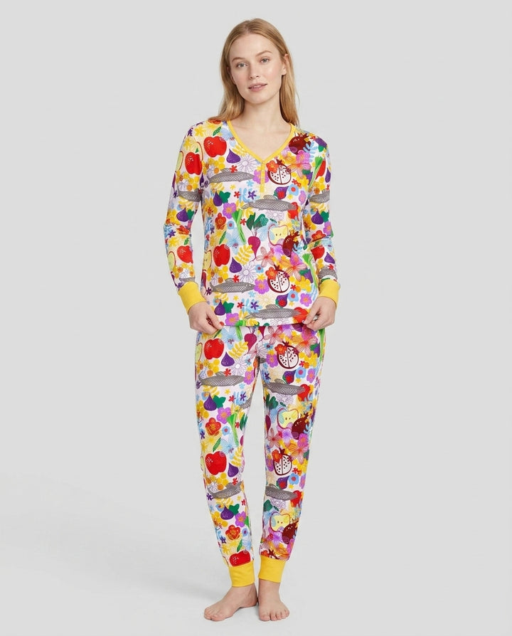 Happy Rosh Hashanah Bamboo Women Pajama Set