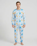 Custom Name Favourite Blue Dog Family Matching Bamboo Men's Pajama Set