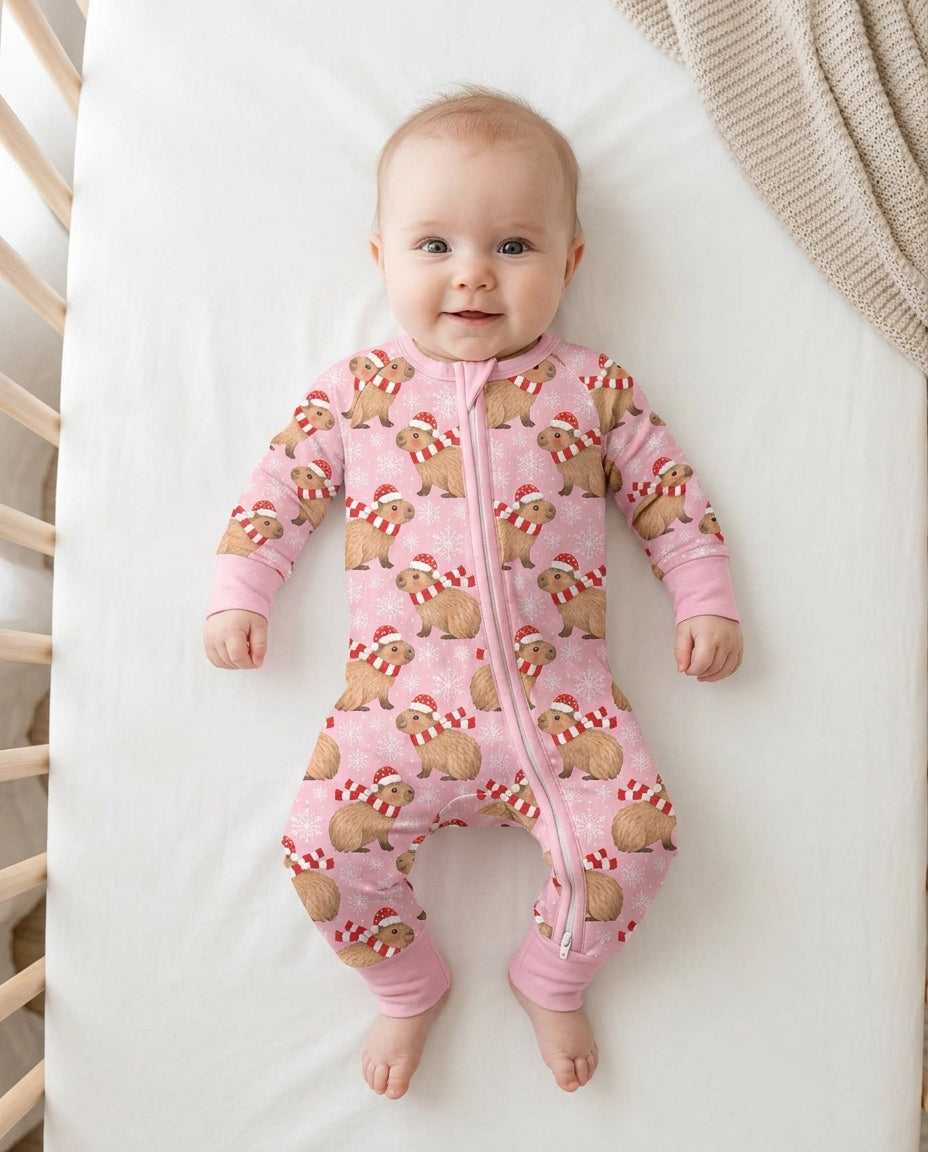 Holiday Capybaras Bamboo Convertible Zippy