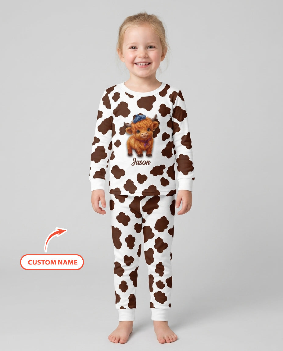 Cozy Moo Dreams Bamboo Two Piece Long Sleeve Pajama Set