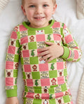 Nothing Butt Merry Christmas Checkerboard Bamboo Two Piece Long Sleeve Pajama Set