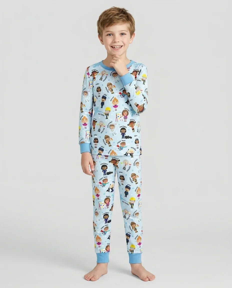 When I Grow Up Bamboo Two Piece Long Sleeve Pajama Set
