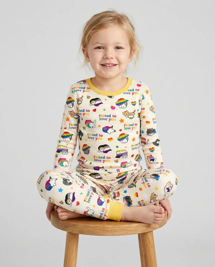 Rainbow Paws Family Matching Bamboo Two Piece Long Sleeve Pajama Set