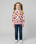 Checkered Apple Scribbles Bamboo Crewneck Sweatshirt