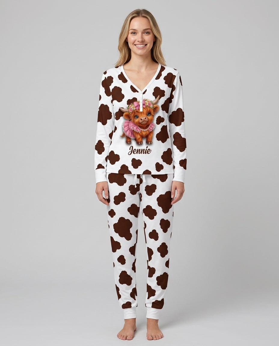 Cozy Moo Dreams Bamboo Women Pajama Set