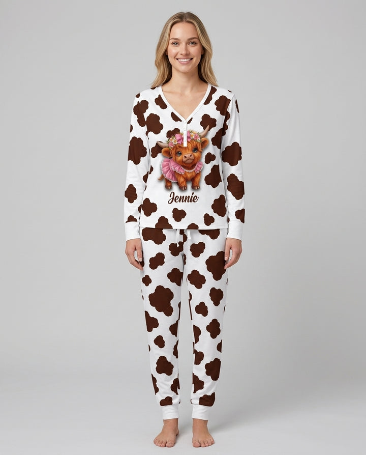 Cozy Moo Dreams Bamboo Women Pajama Set