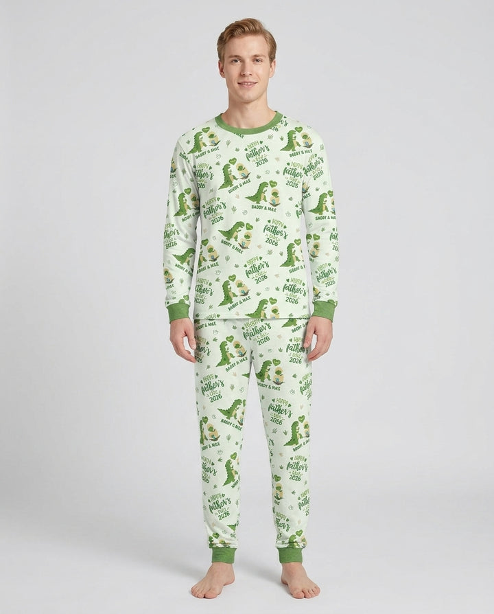 Custom Name Fathers Day 2026 Bamboo Men's Pajama Set