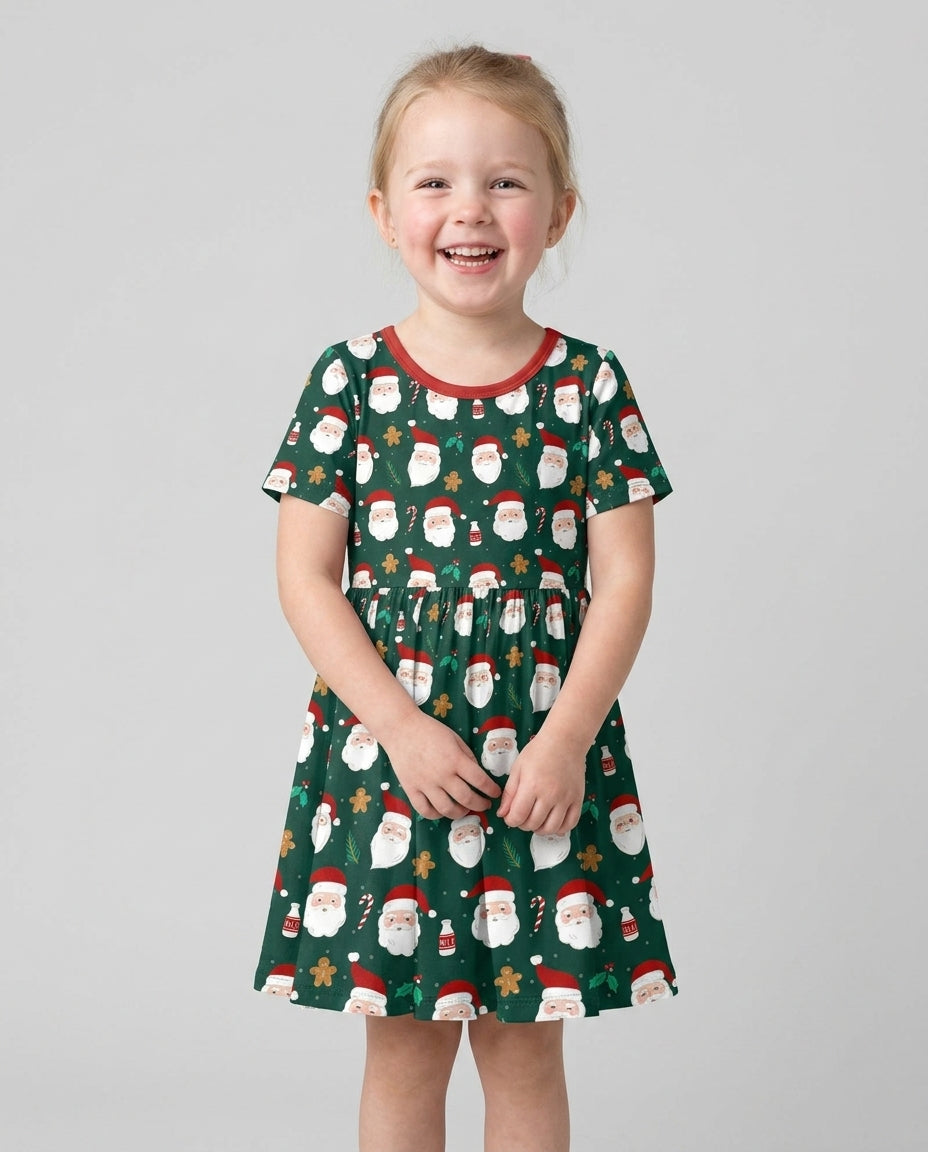 Christmas Sweet Santa Bamboo Twirl Dress