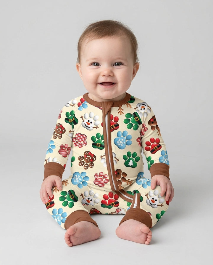 Santa Puppies Paw Bamboo Convertible Zippy