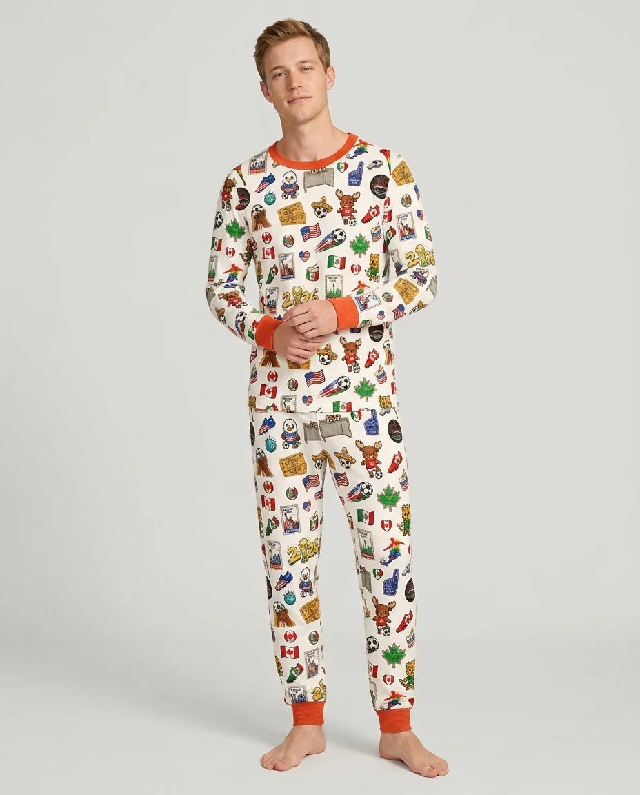 Soccer Cup 2026 Family Matching Bamboo Men's Pajama Set