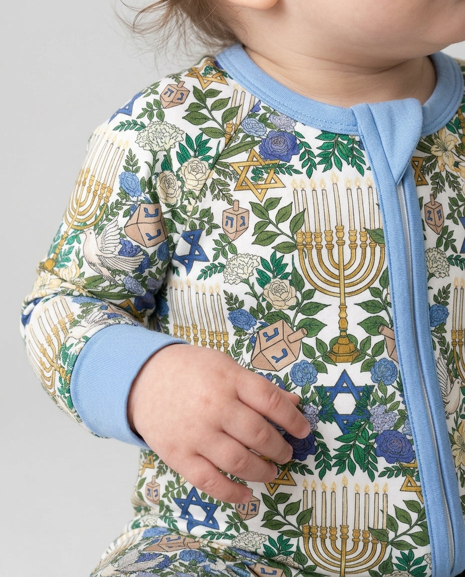 Hanukkah the Festival of Lights Mommy & Me Matching Bamboo Convertible Zippy