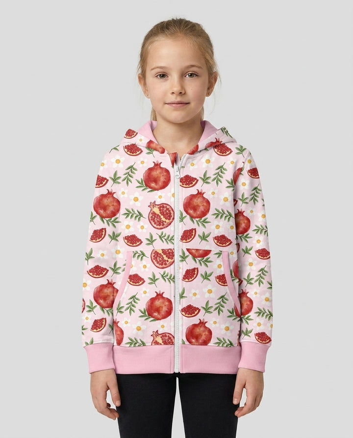 Pomegranate Garden Joy Family Matching Bamboo Zip Hoodie