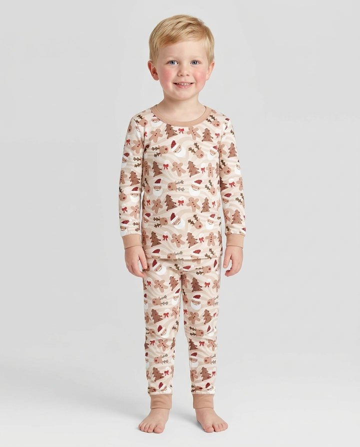 Whimsical Christmas Wonderland Bamboo Two Piece Long Sleeve Pajama Set