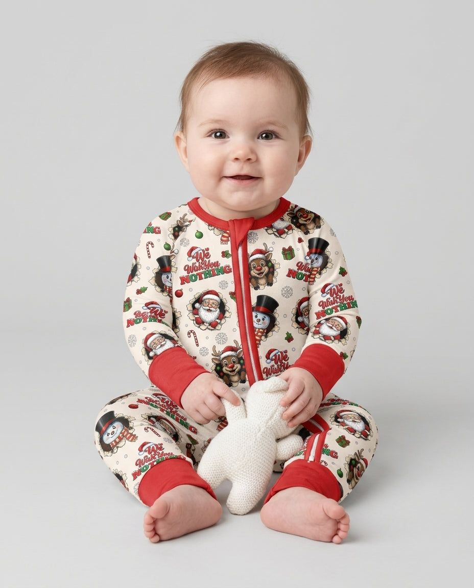 Funny Butt Christmas Squad Bamboo Convertible Zippy
