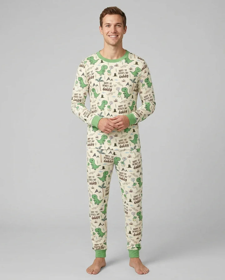 First Father's Day Daddysaurus Bamboo Men's Pajama Set