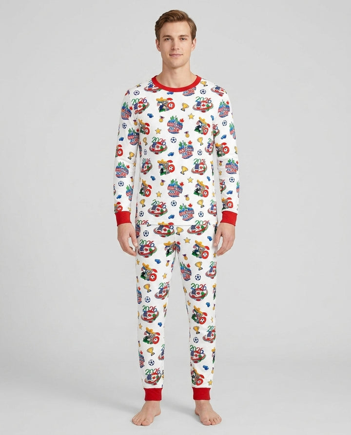 World Soccer North America 2026 Family Matching Bamboo Men's Pajama Set
