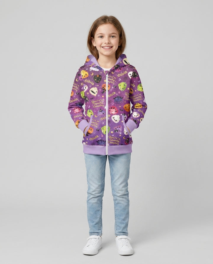 Custom Name You're A Spooky Dumpling Bamboo Zip Hoodie