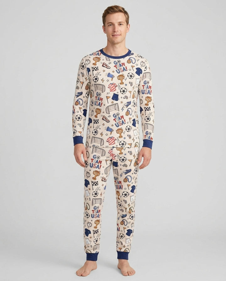 Soccer Go Team USA Bamboo Men's Pajama Set