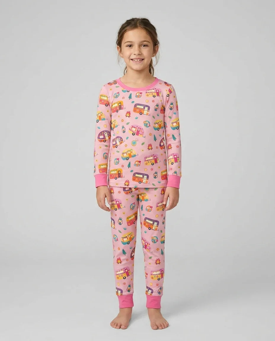 Happy Little Camper Bamboo Two Piece Long Sleeve Pajama Set