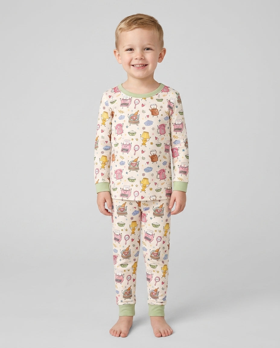 Template Bamboo Two Piece Long Sleeve Pyjamas Set