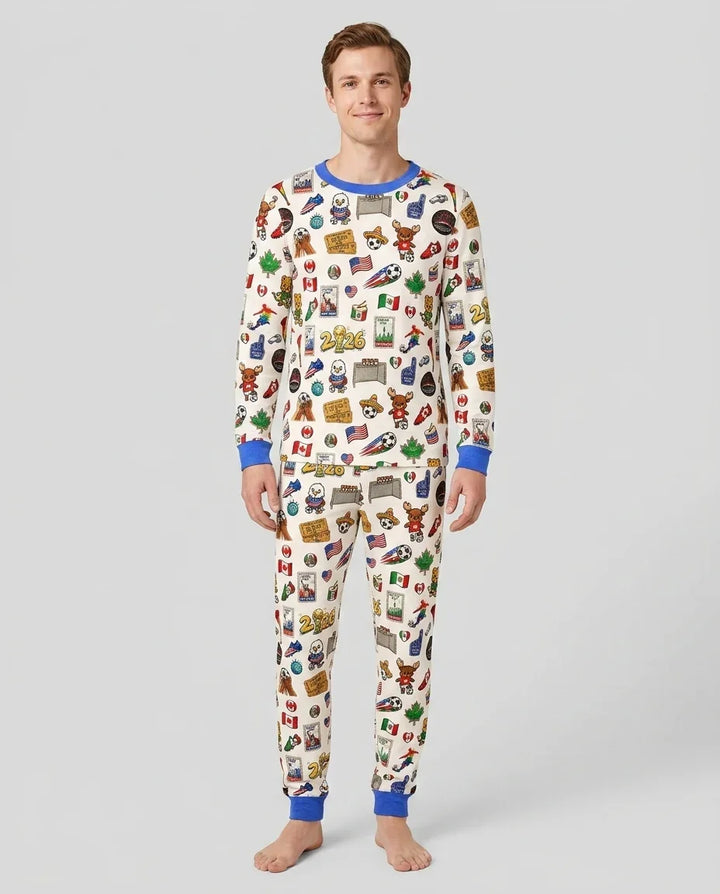Soccer Cup 2026 Family Matching Bamboo Men's Pajama Set