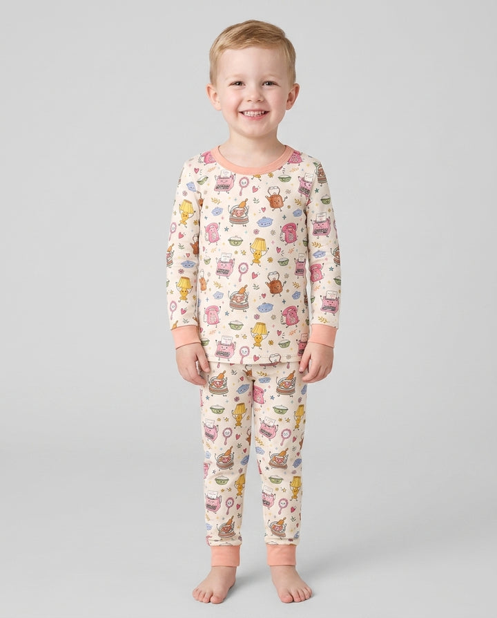Template Bamboo Two Piece Long Sleeve Pyjamas Set